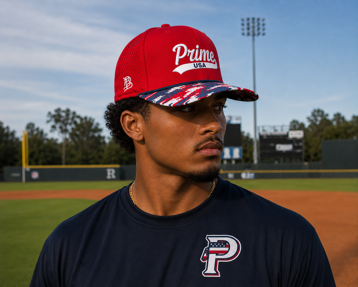 Branded Bills Signature Prime Camo Hat - Red