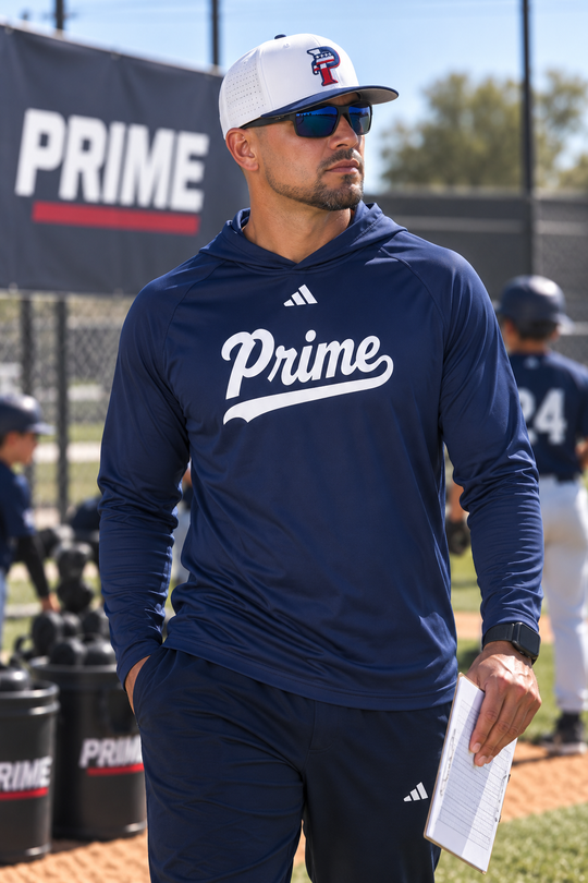 adidas 'Signature' Long Sleeve Lightweight Hoodie - Navy